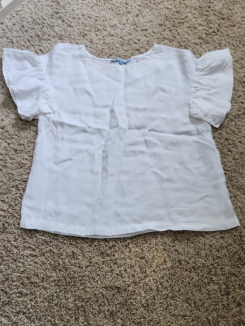 Antonio Melani White Linen Shirt Size M